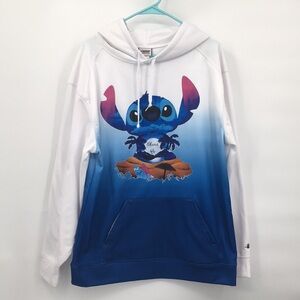Badger Sport Stitch Blue Ohana Pullover Hoodie Sweatshirt Mens L